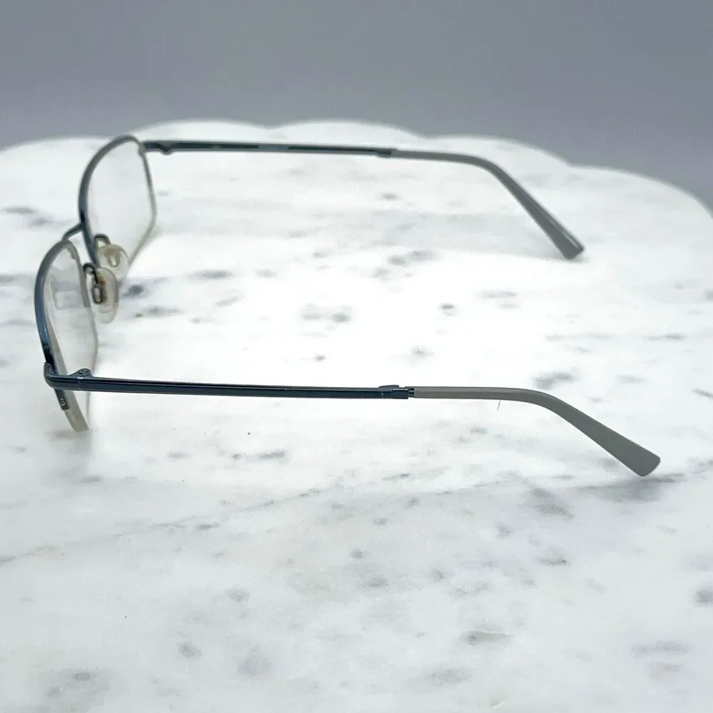 FLEXON Washington 600 412 Blue Mens Half Rim Eyeglasses Frames Only 54-18-140